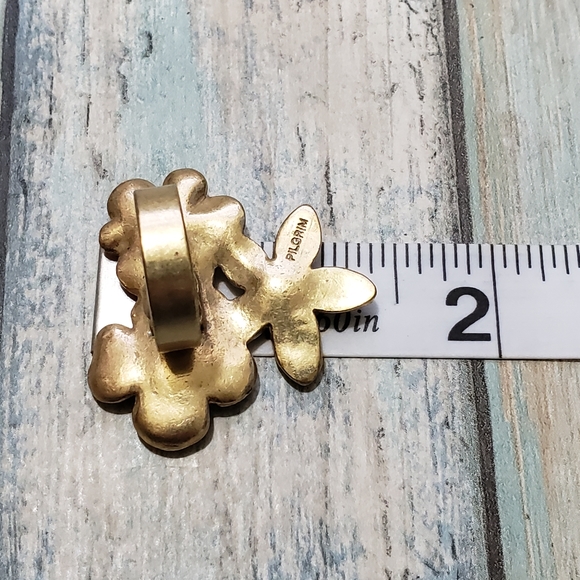 Pilgrim Ajustable Floral Ring. - Picture 4 of 6